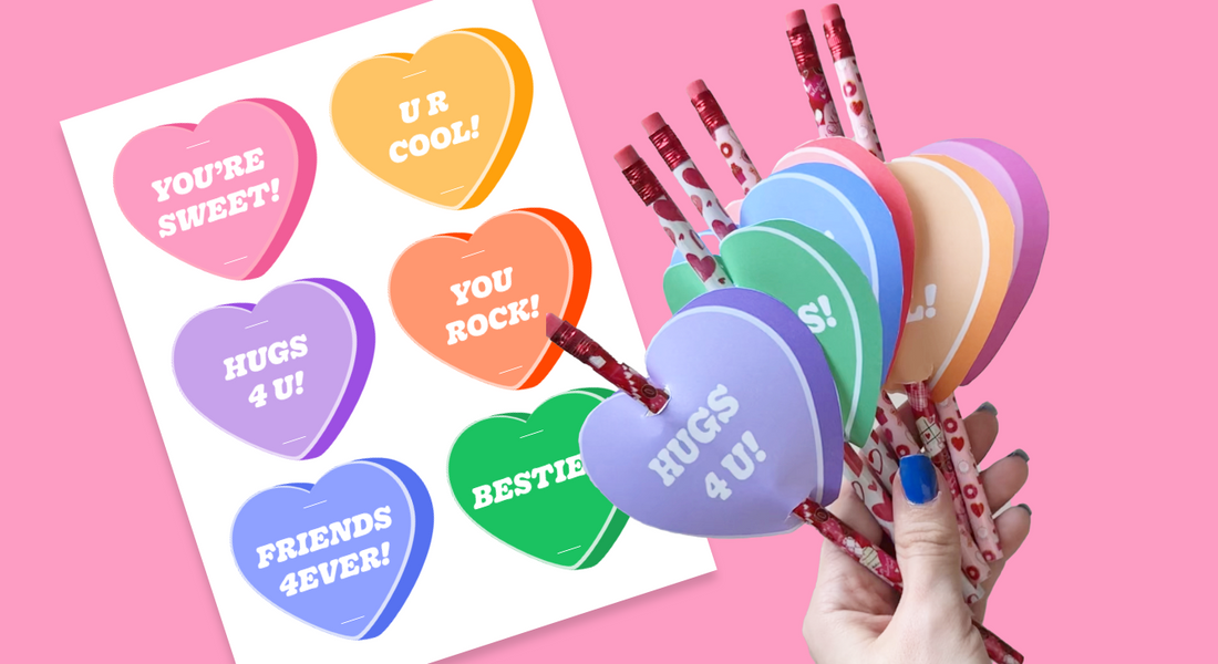 Valentine’s Day Pencil Tags: Free Printable & Easy Tutorial